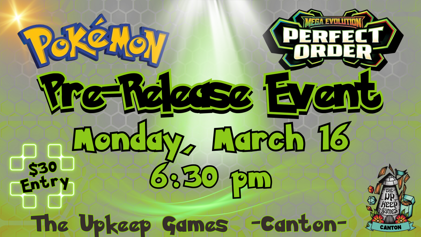 Pokemon - Perfect Order Prerelease - March 16, 2026 - Canton
