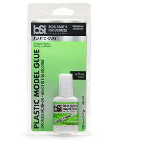 BSI Plastic-Cure Cyanoacrylate (1/2 oz.) Plastic Model Glue 5-20 sec. Glue
