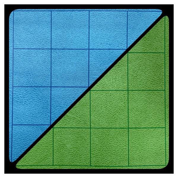 Chessex Battlemat: Reversible Squares Blue/Green (23½” x 26” Playing Surface)